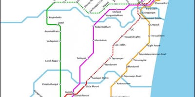 MRTS ਚੇਨਈ ਨਕਸ਼ਾ
